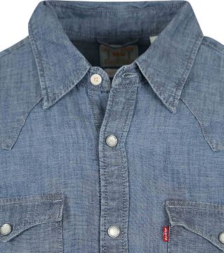Levi's Barstow Western Shirt Mid Blue 85744-0067 order online