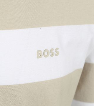 BOSS T-shirt Stripe Beige 50499334-271 order online | Suitable