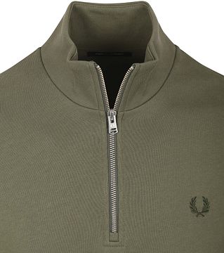 Fred Perry Half Zip Pullover Olive Green M3574-W49 order online