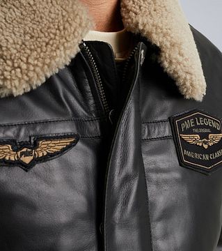 PME Legend Jacket Hudson Buff Leather Black PLJ2408700-9072 order