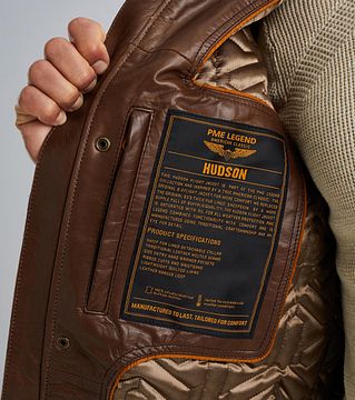 PME Legend Lederjacke Buff Hudson Braun PLJ2408700-771 kaufen