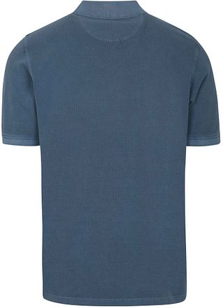 CASAMODA Polo Piqué Garment Dye Bleu