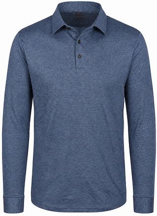 Desoto Longsleeve Poloshirt Essential Blau
