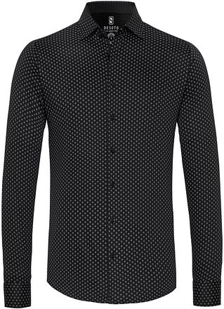 Desoto Shirt Kent Graphic Print Black