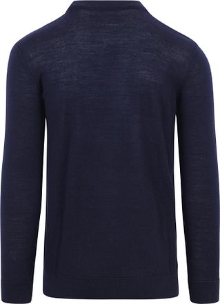 KnowledgeCotton Apparel Tröja i ull Marinblå