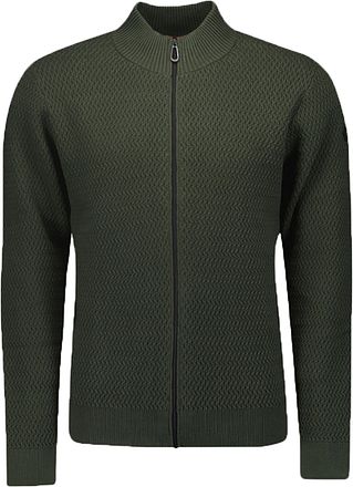 No Excess Cardigan Jacquard Dark Green