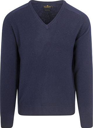 Steppin' Out Pull Col V Laine D'Agneau Navy