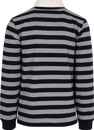 Steppin' Out Rugby Polo Stribet Navy Grey