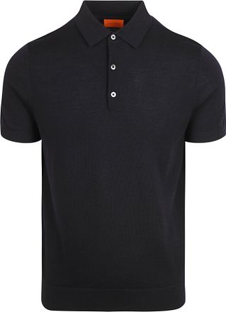 Suitable Rishi Polo i Mørkeblå Merinoull