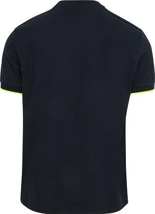 Sun68 Pique T-skjorte Fluo Stripe Marineblå
