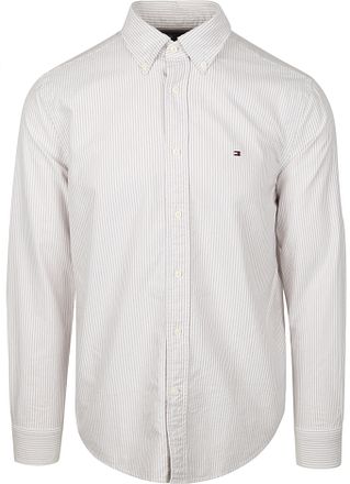 Tommy Hilfiger Chemise Oxford Rayures Beige