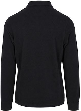 Barbour International Piqué Poloshirt Lange Ærmer Sort