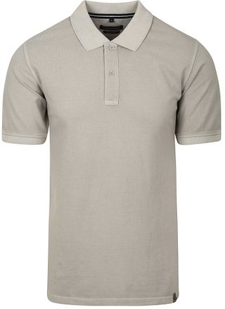 CASAMODA Polo Piqué Garment Dye Grijs