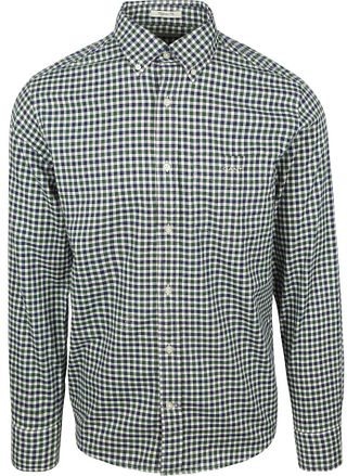 GANT Casual Skjorta Twill Rutig Grön