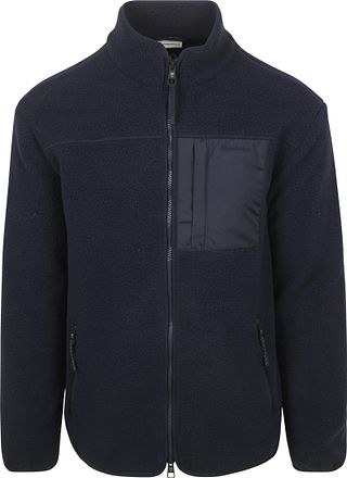KnowledgeCotton Apparel Väst i Fleece Marinblå
