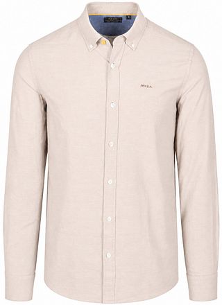 NZA Overhemd BD Barn Twill Zand