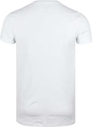 PME Legend Basic T-skjorte 2-pakning V-hals Hvit