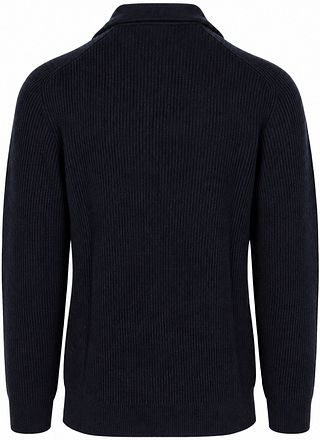 Profuomo Half Zip Pullover Wool Navy