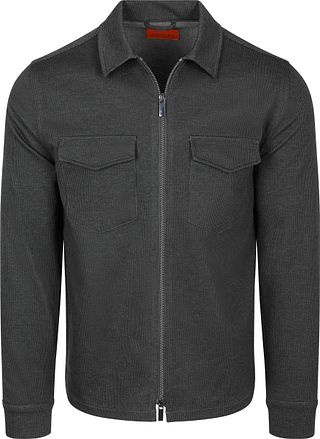 Suitable Overshirt Billy Hundtandsmönster Mörkgrön