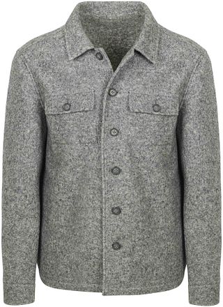 Suitable Overshirt Boiled Wool Blend Grijs