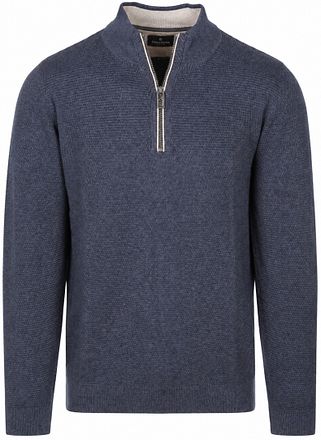 CASAMODA Pull Demi-Zip Structure Bleu Foncé