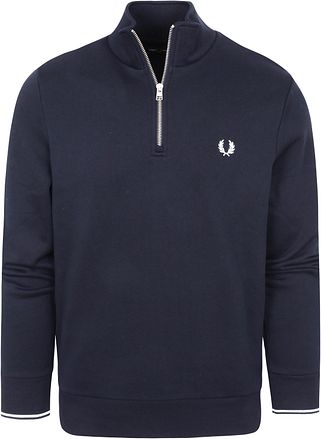 Fred Perry Halvzip Genser Marineblå