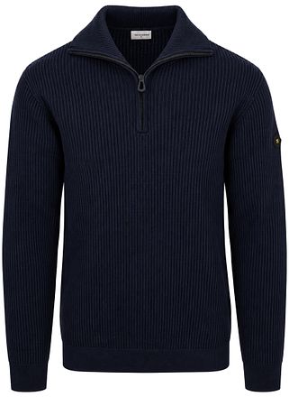 No Excess Maglione Half Zip Costine Navy