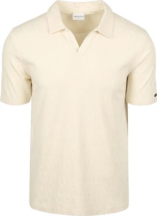 No Excess Poloskjorte Terry Jacquard Ecru