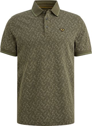 PME Legend Polo Shirt Piqué Print Green