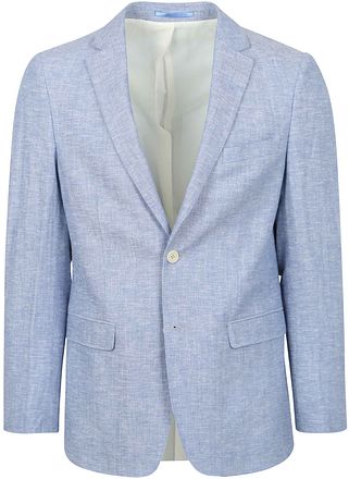 Suitable Blazer Lin Panama Lyseblå