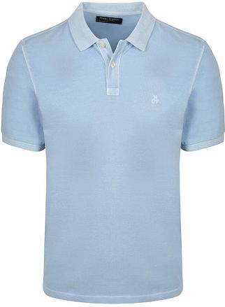 Marc O'Polo Poloshirt Piqué Dusted Blauw