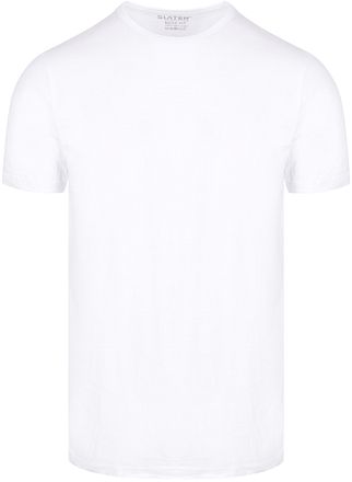 Slater 4-pack Basic Fit T-shirt Vit