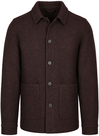 Suitable Hemdjacke Wool Bouclé Braun