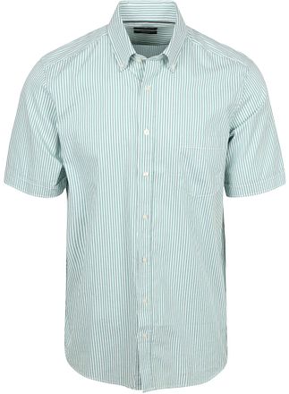 CASAMODA Chemise Manches Courtes Rayée Verte
