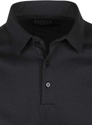 Desoto Langermet Poloskjorte Essential Svart