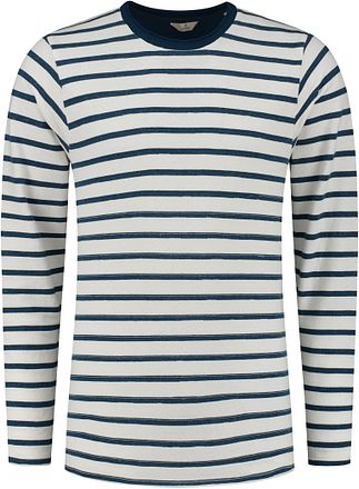 Dstrezzed Pull Rayé Bleu Foncé