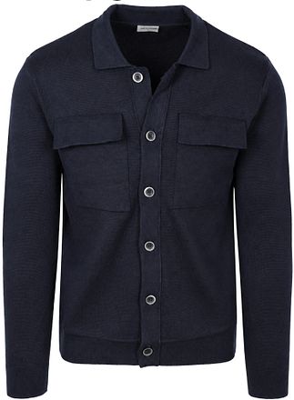 No Excess Cardigan Full Button Heavy Knit Navy