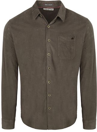 No Excess Fine Corduroy Skjorte Dark Clay