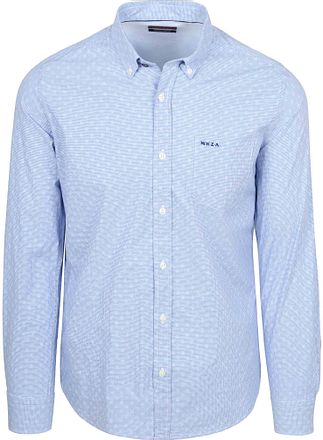 NZA Shirt Tuki Jacquard Print Blue