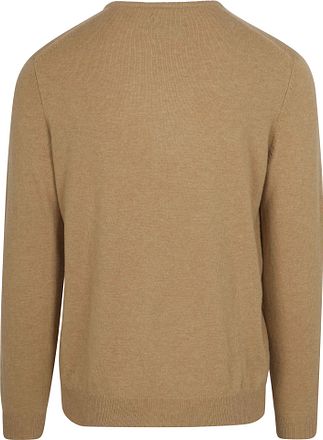 Steppin' Out V-ringad Tröja Merinoull Beige