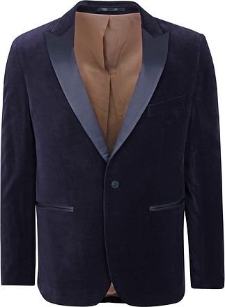 Suitable Smoking Blazer Fløyel Marineblå