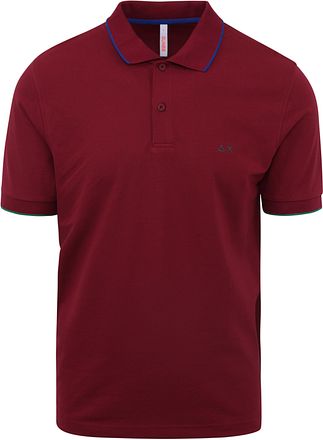 Sun68 Poloskjorte Små Ruter Bordeaux