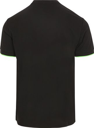 Sun68 Piqué T-Shirt Fluo Stripe Schwarz