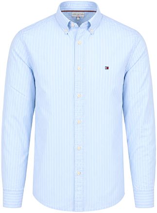 Tommy Hilfiger Popelinehemd Stripe Blue