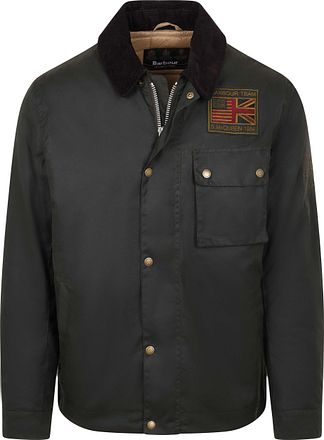 Barbour International Workers Wax Coat Sage Green