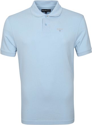 Barbour Polo Basique Piqué Bleu Clair