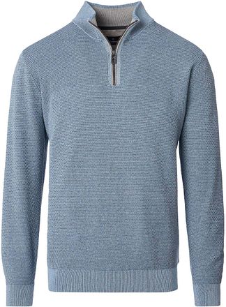 CASAMODA Halfzip Pullover Structure Melange Blue