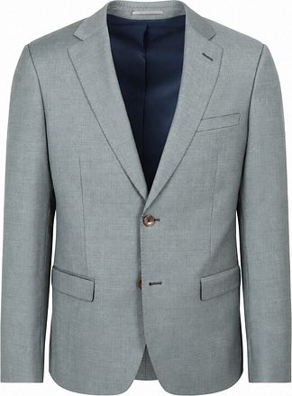 Suitable Anzug Sharkskin Wolle Grün