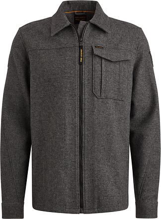 PME Legend Overshirt Wool Blend Herringbone Grey