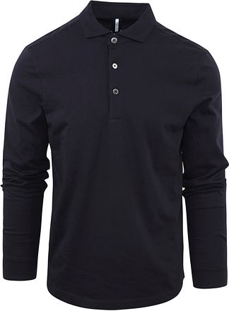 Profuomo Langermet Polo Navy Melange